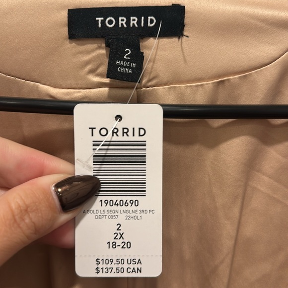 Torrid stretch sequin jacket with liner- size 2 (18-20) - Picture 5 of 8